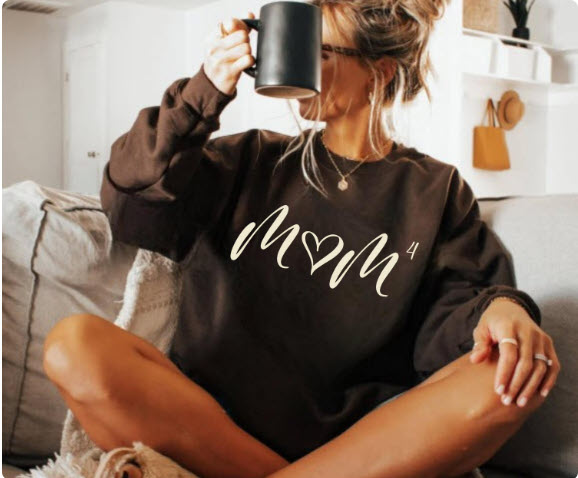 Mom of [Number] Personalized Sweatshirt & T-Shirt – Custom Mom Gift