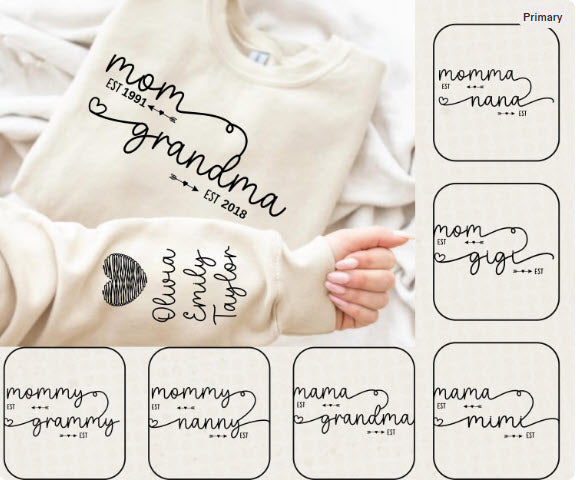 Personalized Mom & Grandma Est. Shirt | Custom Gift for Mom, Grandma & New Parents