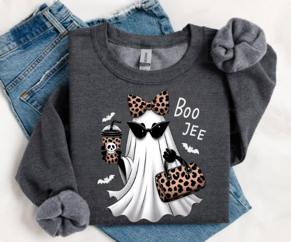 Boo-Jee Halloween Ghost Shirt | Funny Spooky Season Tee for Women & Men
