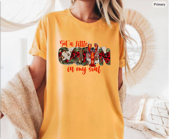 Got a Little Cajun in My Soul Shirt | Funny Louisiana Cajun Pride Tee
