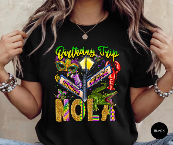 NOLA Birthday Trip Shirt | New Orleans Birthday Squad Group Tee