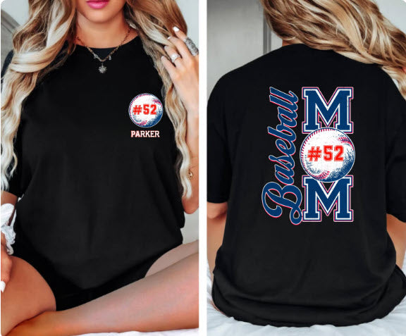 Baseball Mom Shirt | Custom Sports Mom Tee for Game Day