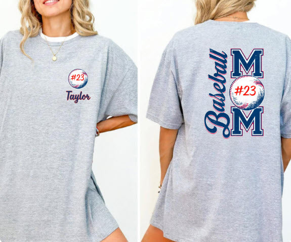 Baseball Mom Shirt | Custom Sports Mom Tee for Game Day