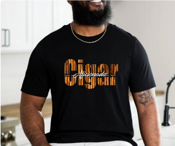 Cigar Aficionado Shirt | Unique Cigar Lover Tee with Cigar Paper Lettering