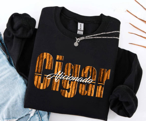 Cigar Aficionado Shirt | Unique Cigar Lover Tee with Cigar Paper Lettering