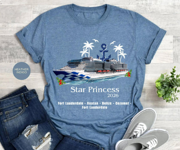 Star Princess Cruise Shirt | Personalized Year & Ports of Call Tee