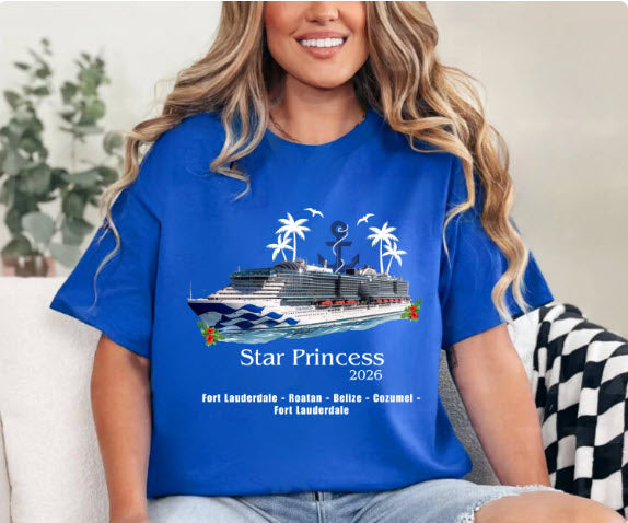Star Princess Cruise Shirt | Personalized Year & Ports of Call Tee