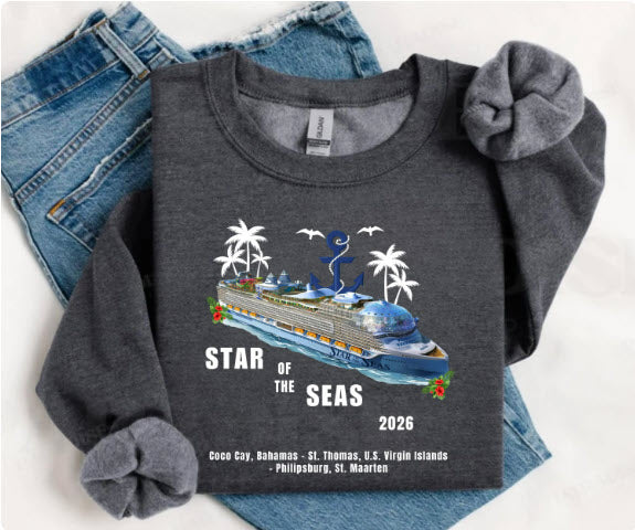 Star of the Seas 2026 Cruise Shirt | Personalized Ports of Call Tee