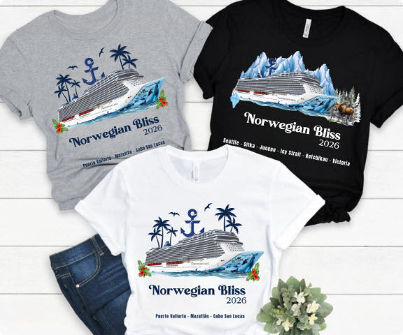 Norwegian Bliss Cruise Shirt | Personalized Family Matching Cruise Tee