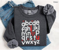 Teacher Valentine Sweatshirt | ABC Alphabet Heart Tee for Teachers