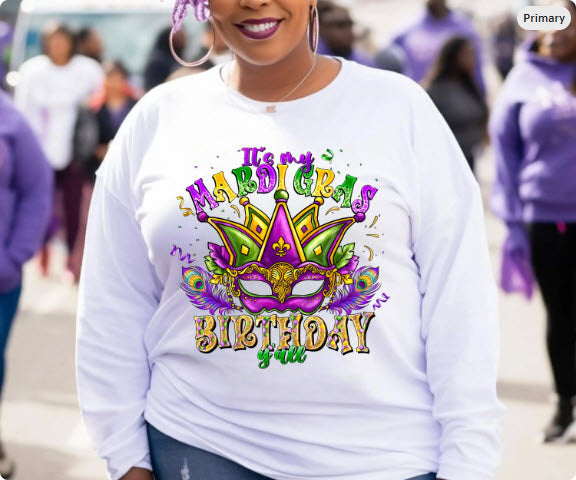 It's My Mardi Gras Birthday Y'all Shirt | Mardi Gras Birthday Girl Tee
