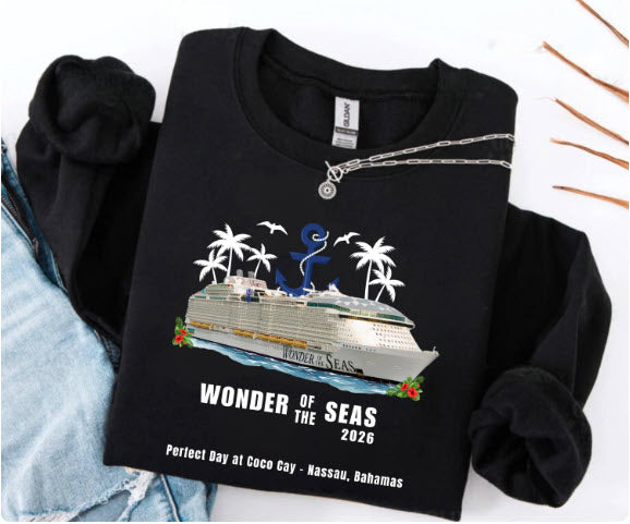 Wonder of the Seas Cruise Shirt | Personalized Year & Ports of Call Tee