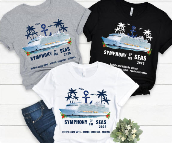 Symphony of the Seas Cruise Shirt | Personalized Matching Family Vacation Tee