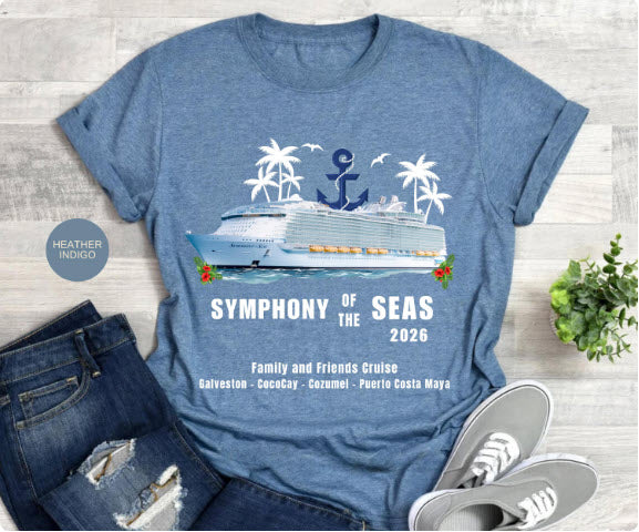 Symphony of the Seas Cruise Shirt | Personalized Matching Family Vacation Tee