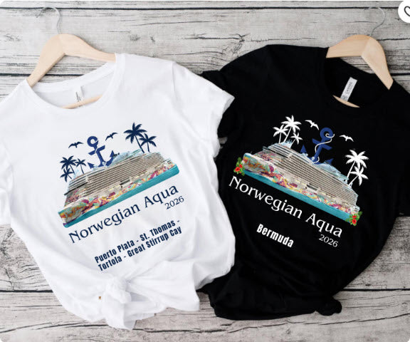 Norwegian Aqua Cruise Shirt | Personalized Matching Family Vacation Tee