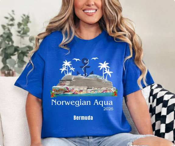 Norwegian Aqua Cruise Shirt | Personalized Matching Family Vacation Tee