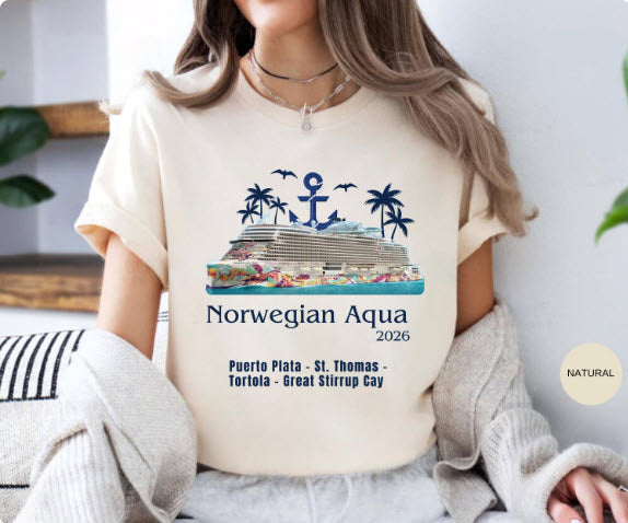 Norwegian Aqua Cruise Shirt | Personalized Matching Family Vacation Tee