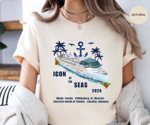 Icon of the Seas Cruise Shirt | Personalized Matching Family Vacation Tee