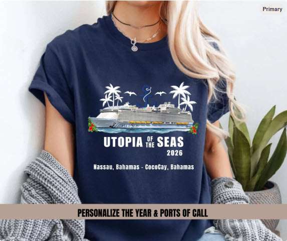 Utopia of the Seas 2026 Cruise Shirt | Bahamas Itinerary Tee | Port Canaveral CocoCay Nassau Souvenir