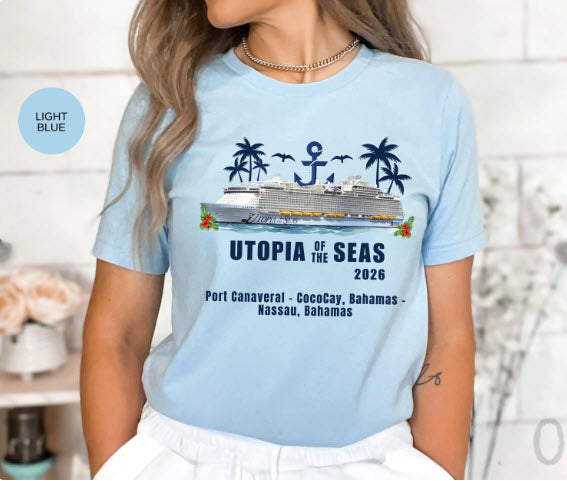 Utopia of the Seas 2026 Cruise Shirt | Bahamas Itinerary Tee | Port Canaveral CocoCay Nassau Souvenir