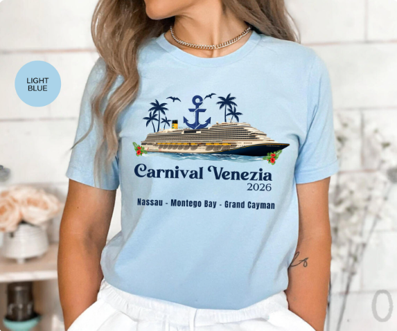 Carnival Venezia Cruise Shirt | Caribbean Carnival Cruise Souvenir