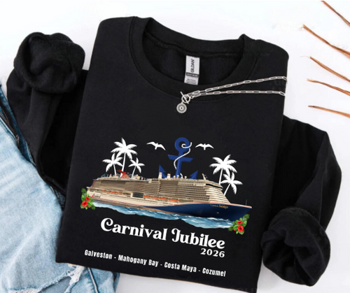 Carnival Jubilee Cruise Shirt | Galveston Mahogany Bay Costa Maya Cozumel Tee | Carnival Cruise Souvenir