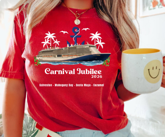 Carnival Jubilee Cruise Shirt | Galveston Mahogany Bay Costa Maya Cozumel Tee | Carnival Cruise Souvenir