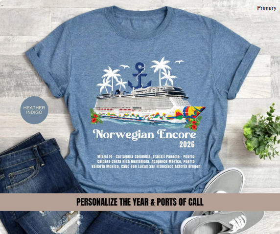Norwegian Encore Alaska Cruise Shirt | NCL Alaska Cruise Tee | Norwegian Cruise Line Souvenir Gift