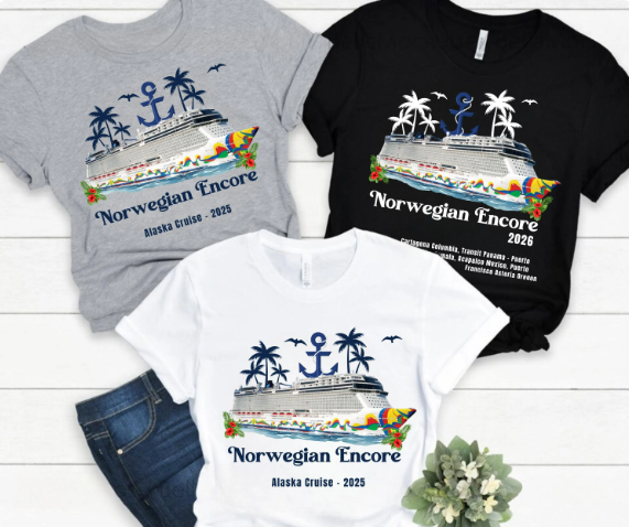 Norwegian Encore Alaska Cruise Shirt | NCL Alaska Cruise Tee | Norwegian Cruise Line Souvenir Gift
