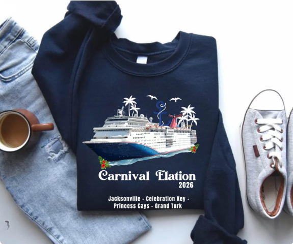 Carnival Elation Cruise Shirt | Celebration Key Princess Cay Bahamas Tee | Carnival Cruise Souvenir Gift