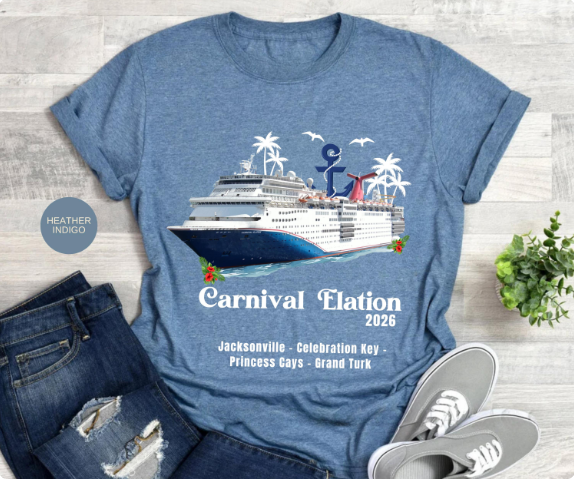Carnival Elation Cruise Shirt | Celebration Key Princess Cay Bahamas Tee | Carnival Cruise Souvenir Gift