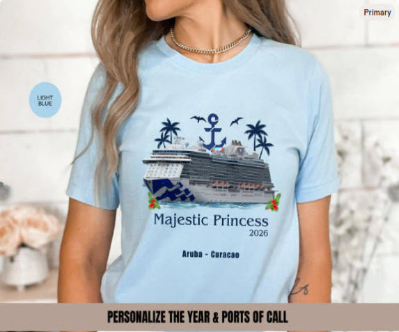 Majestic Princess Cruise Shirt | Aruba Curacao Cruise Tee | Princess Cruises Group Shirt | Caribbean Cruise Souvenir Shirt