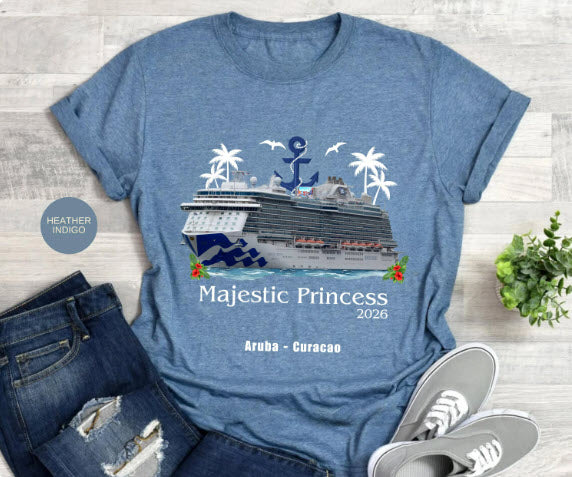 Majestic Princess Cruise Shirt | Aruba Curacao Cruise Tee | Princess Cruises Group Shirt | Caribbean Cruise Souvenir Shirt