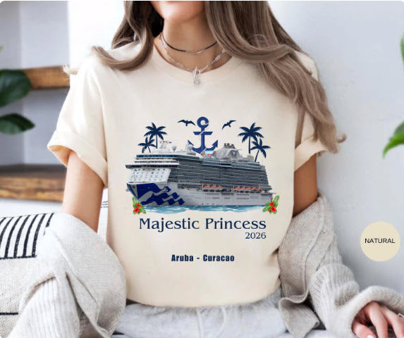 Majestic Princess Cruise Shirt | Aruba Curacao Cruise Tee | Princess Cruises Group Shirt | Caribbean Cruise Souvenir Shirt