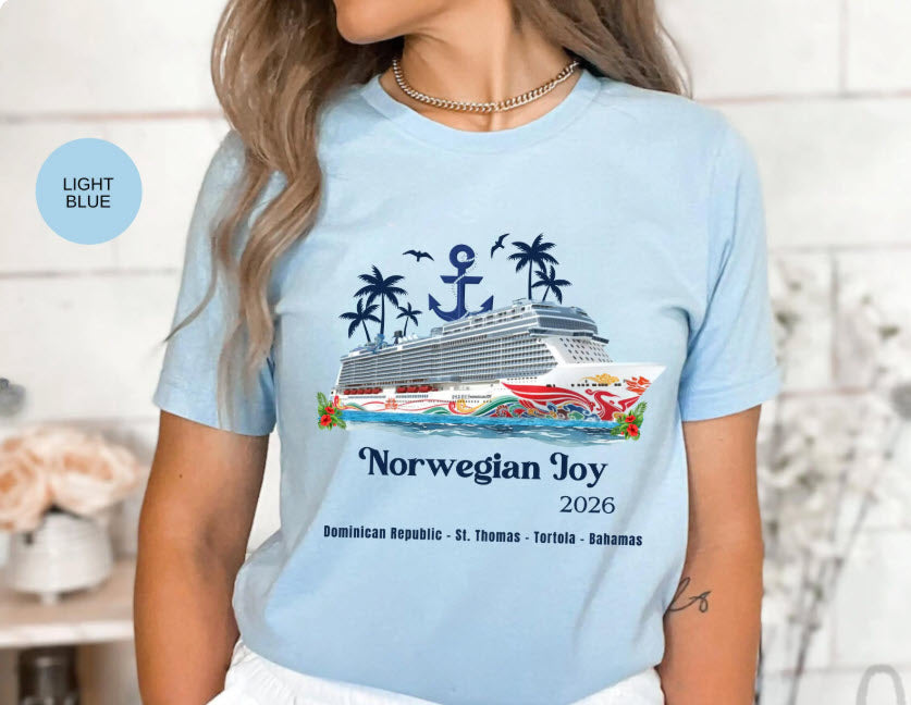 Norwegian Joy Cruise Shirt | Dominican Republic St Thomas Tortola Bahamas Cruise Tee | NCL Group Shirt | Caribbean Cruise Souvenir