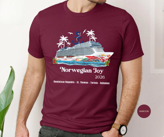 Norwegian Joy Cruise Shirt | Dominican Republic St Thomas Tortola Bahamas Cruise Tee | NCL Group Shirt | Caribbean Cruise Souvenir