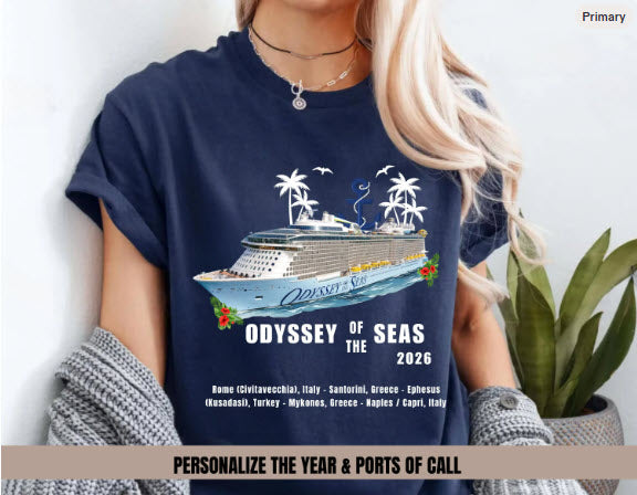 Odyssey of the Seas Cruise Shirt | Royal Caribbean Group Tee | Mediterranean Cruise Souvenir Shirt | Cruise Ship Gift