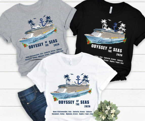 Odyssey of the Seas Cruise Shirt | Royal Caribbean Group Tee | Mediterranean Cruise Souvenir Shirt | Cruise Ship Gift