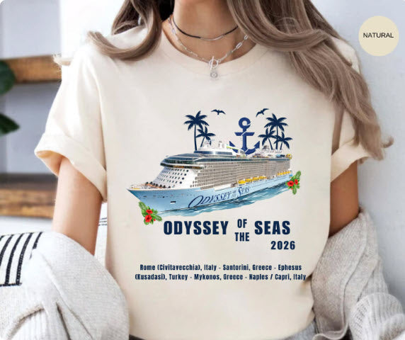 Odyssey of the Seas Cruise Shirt | Royal Caribbean Group Tee | Mediterranean Cruise Souvenir Shirt | Cruise Ship Gift