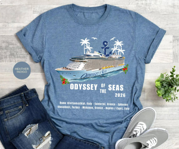 Odyssey of the Seas Cruise Shirt | Royal Caribbean Group Tee | Mediterranean Cruise Souvenir Shirt | Cruise Ship Gift