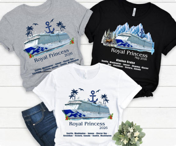 Royal Princess Cruise Shirt | Princess Cruises Group Tee | Alaska Cruise Souvenir Shirt | Custom Cruise Ship Gift