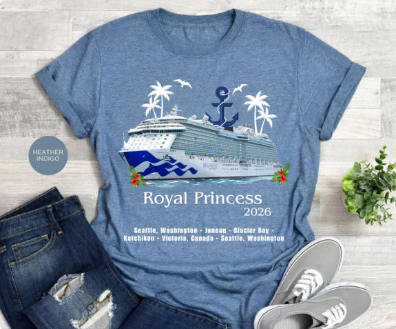 Royal Princess Cruise Shirt | Princess Cruises Group Tee | Alaska Cruise Souvenir Shirt | Custom Cruise Ship Gift