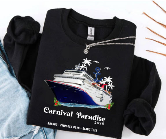 Carnival Paradise Cruise Shirt | Carnival Cruise Group Tee | Caribbean Cruise Souvenir Shirt | Cruise Ship Gift