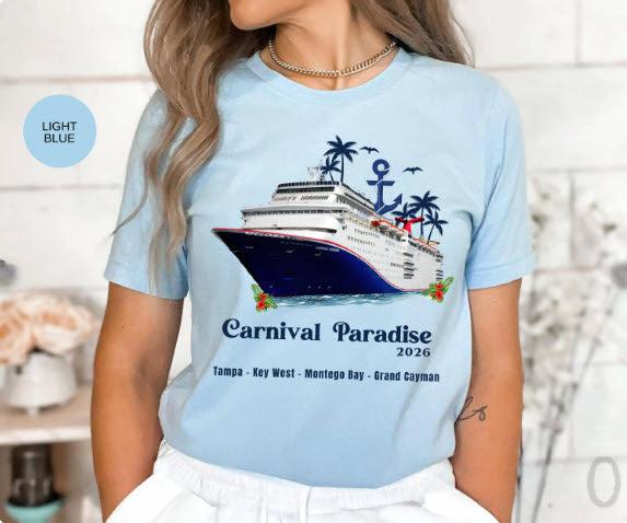 Carnival Paradise Cruise Shirt | Carnival Cruise Group Tee | Caribbean Cruise Souvenir Shirt | Cruise Ship Gift