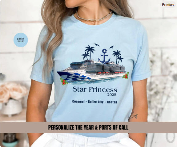 Star Princess Cruise Shirt | Princess Cruises Group Tee | Caribbean Cruise Souvenir Shirt | Cruise Ship Gift