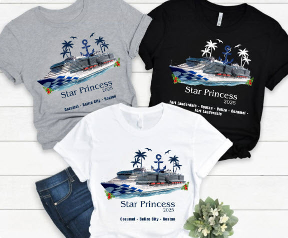 Star Princess Cruise Shirt | Princess Cruises Group Tee | Caribbean Cruise Souvenir Shirt | Cruise Ship Gift