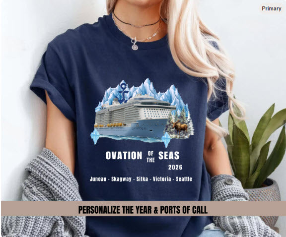 Ovation of the Seas Cruise Shirt | Royal Caribbean Alaska Cruise Tee | Juneau Skagway Sitka Victoria Seattle | Cruise Group Shirt