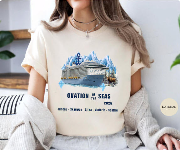 Ovation of the Seas Cruise Shirt | Royal Caribbean Alaska Cruise Tee | Juneau Skagway Sitka Victoria Seattle | Cruise Group Shirt