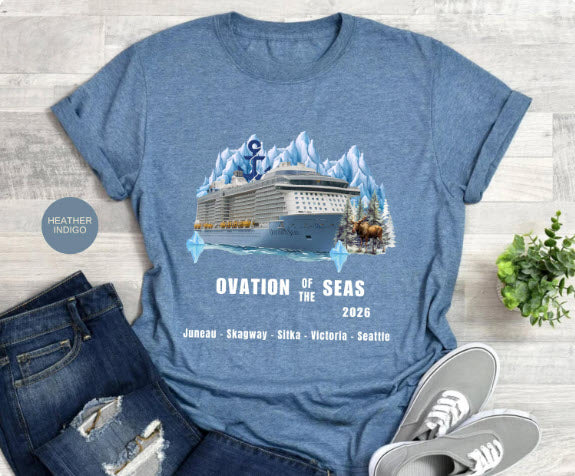 Ovation of the Seas Cruise Shirt | Royal Caribbean Alaska Cruise Tee | Juneau Skagway Sitka Victoria Seattle | Cruise Group Shirt