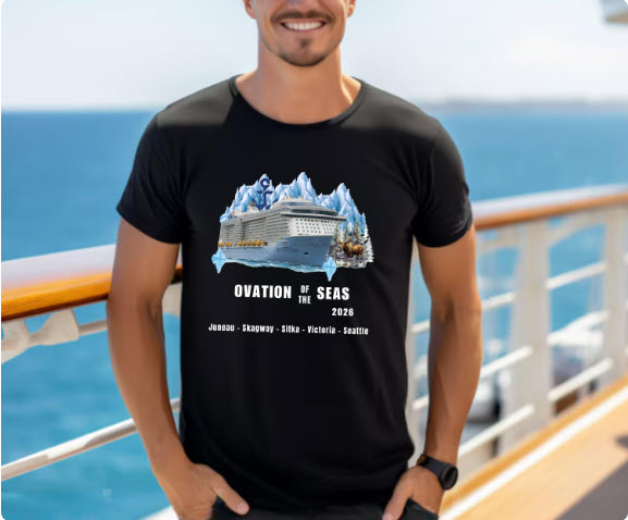 Ovation of the Seas Cruise Shirt | Royal Caribbean Alaska Cruise Tee | Juneau Skagway Sitka Victoria Seattle | Cruise Group Shirt